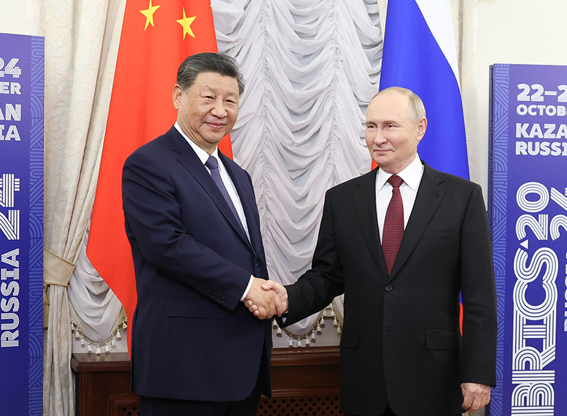 習近平同俄羅斯總統(tǒng)普京舉行會晤